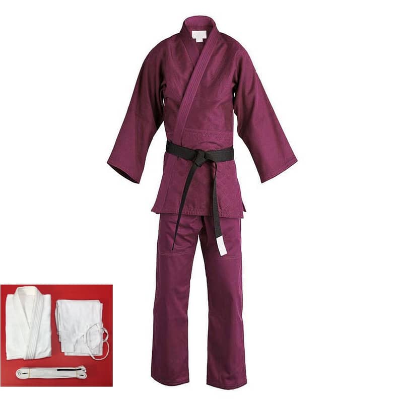 Fashion jiu jisu bjj training suit karate kung fu club red belts wear 1