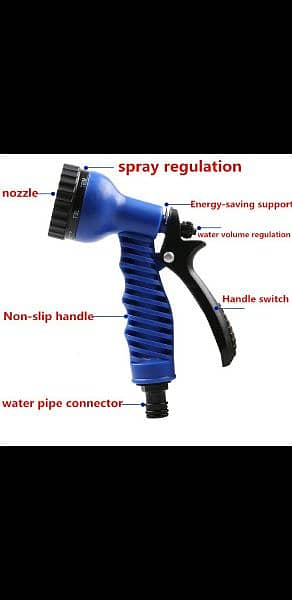 Flexible Plastic Hose Pipe For Cars Garden Watering With SprayGun 6