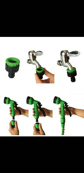 Flexible Plastic Hose Pipe For Cars Garden Watering With SprayGun 10