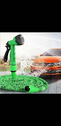 Flexible Plastic Hose Pipe For Cars Garden Watering With SprayGun 0
