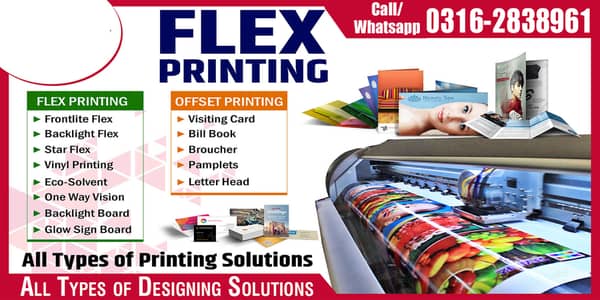 Panaflex Sign Board Letterhead brochure flyer standee Printing service