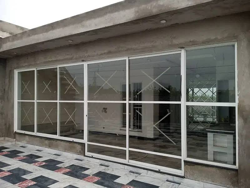 Aluminium window sliding and openabel Glass designing steel railling 1