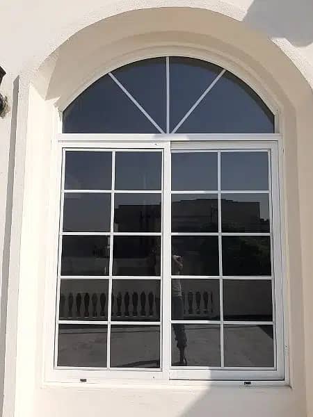 Aluminium window sliding and openabel Glass designing steel railling 10