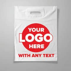 We can write anything on your shopping bags and also print the logo
