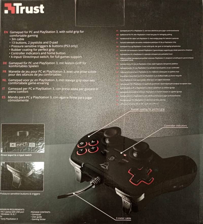 Wired Controller for PC/ Laptop/PS3 6
