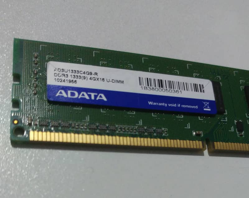 2 x 4GB DDR3 Desktop Rams 1333NHz 2
