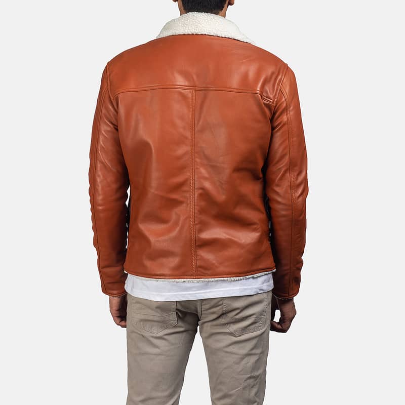 Fashion Genuine Leather jacket manufacture Goat USA style PU leather b 5