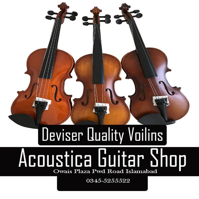 Best violins collection at Acoustica Guitar Shop 0