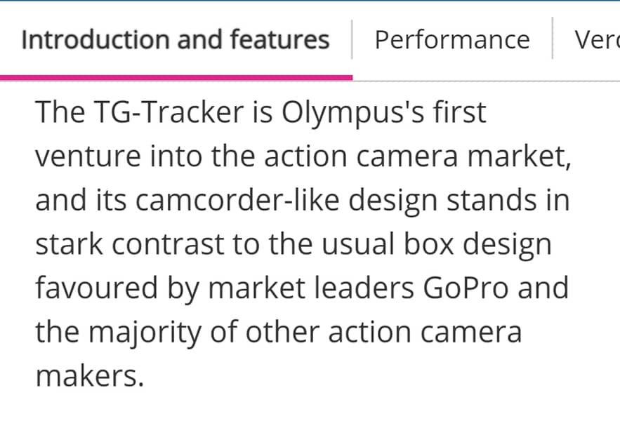 Video Camera Olympus TG-Tracker 4K Brand New 5