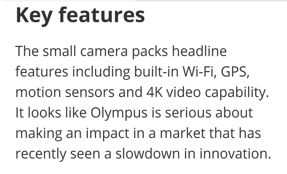 Video Camera Olympus TG-Tracker 4K Brand New 6
