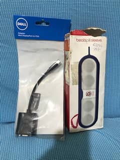 dell mini to display port to vga cable and orignal beats pill case 0