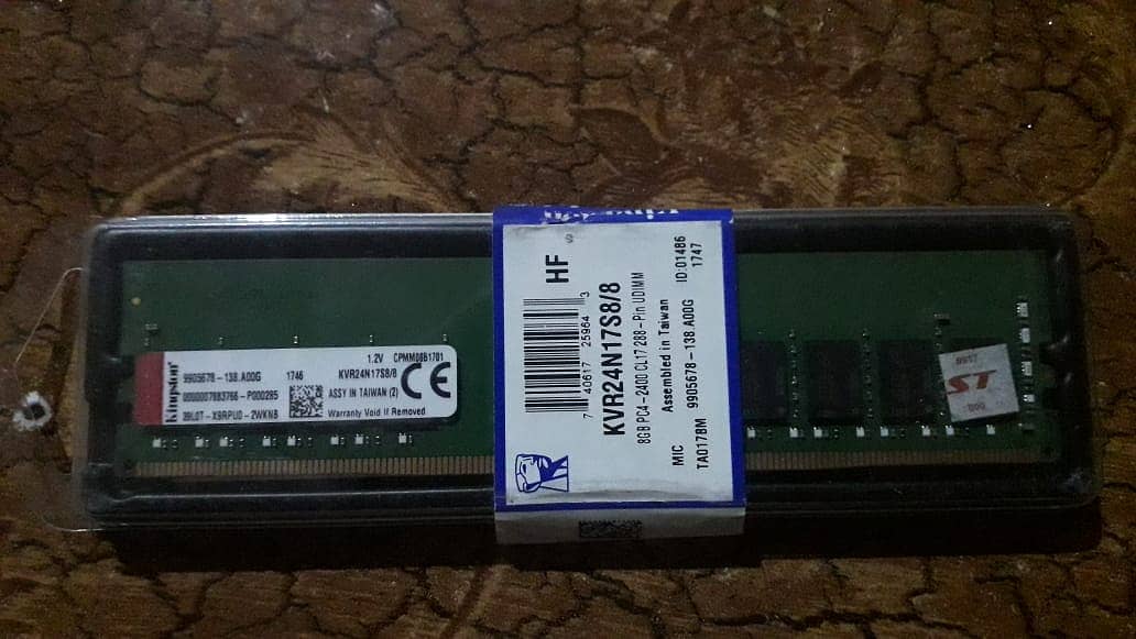 8 GB RAM Kingston KVR24N17S8/8 8GB 2400MHz DDR4 Non-ECC 0