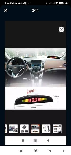 Car Parking Sensor 4 Sensors 22mm LED Backlight Display Reverse Ba 3