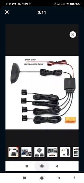 Car Parking Sensor 4 Sensors 22mm LED Backlight Display Reverse Ba 1