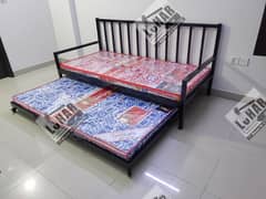 Day Bed | Sliding Trundle Bed | Iron Single Bed 0