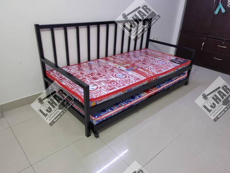 Day Bed | Sliding Trundle Bed | Iron Single Bed 1