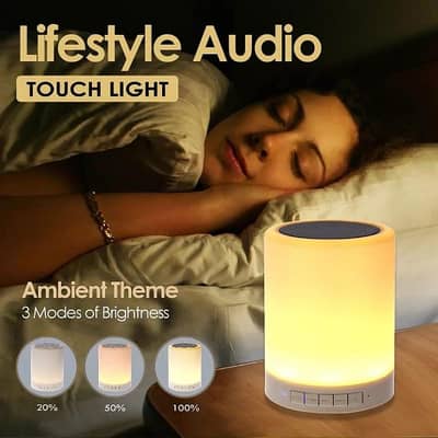 LED Lamp With Bluetooth Speaker Touch Control Light 7 Shades 2