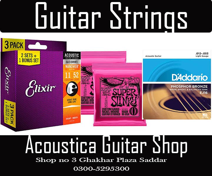Guitar strings and accessories at Acoustica Guitar Shop 0
