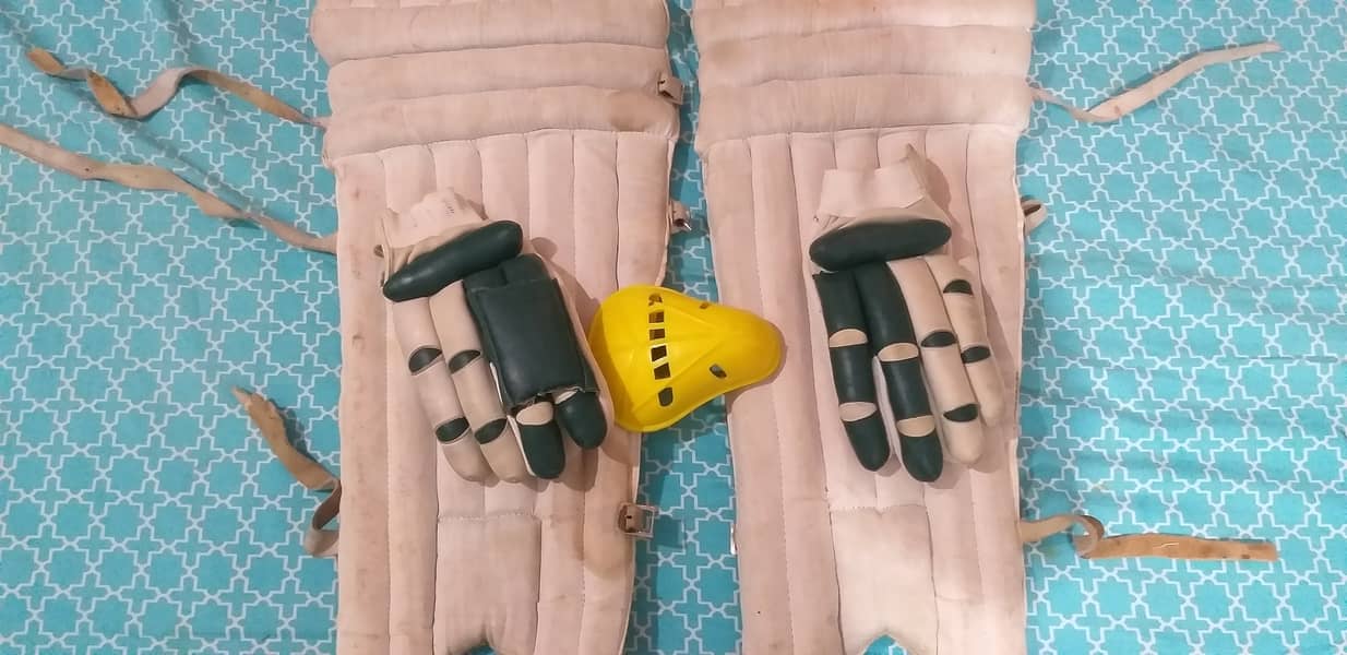 Cricket Hard Ball Pad, Gloves & Safe guard almost new Condition 0