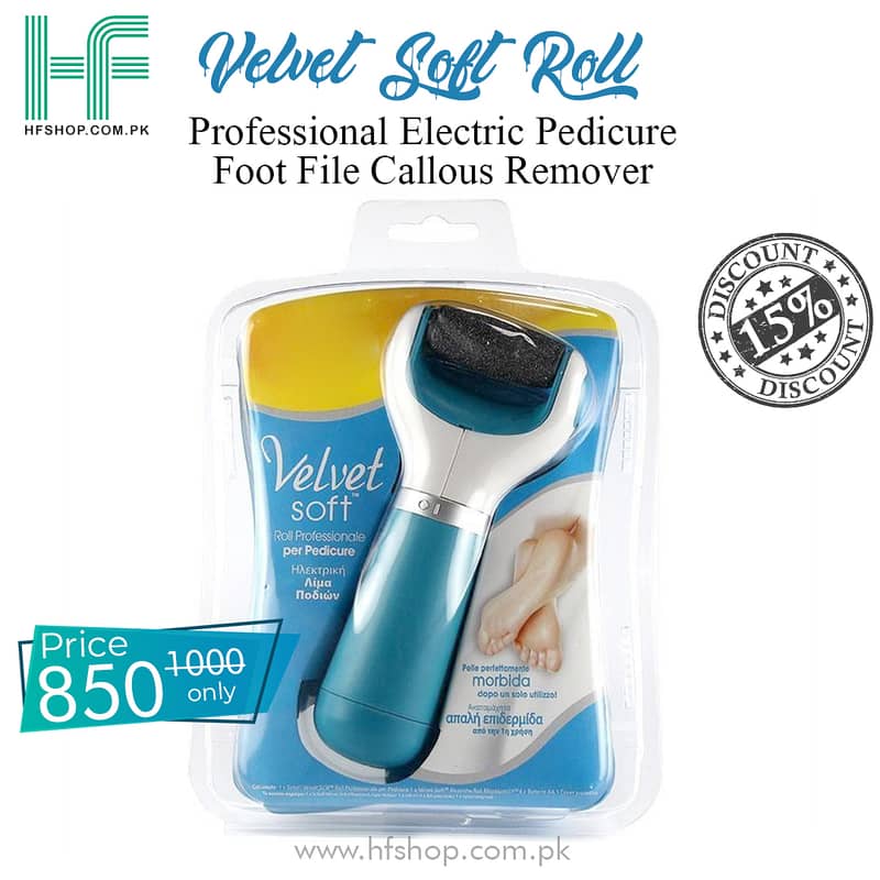 Velvet Soft Roll Professional Electric Pedicure Foot File Callous 0