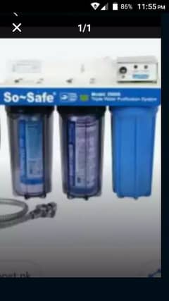 So Safe Three Bottle Water Filter System