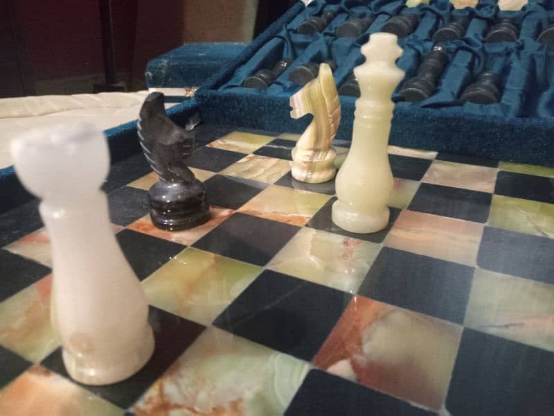 Chess Game in MARBLE Handcrafted (size 12x12) Indoor Game 4
