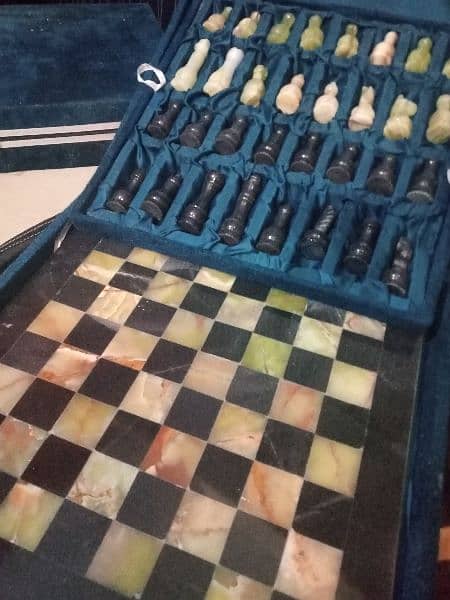 Chess Game in MARBLE Handcrafted (size 12x12) Indoor Game 3