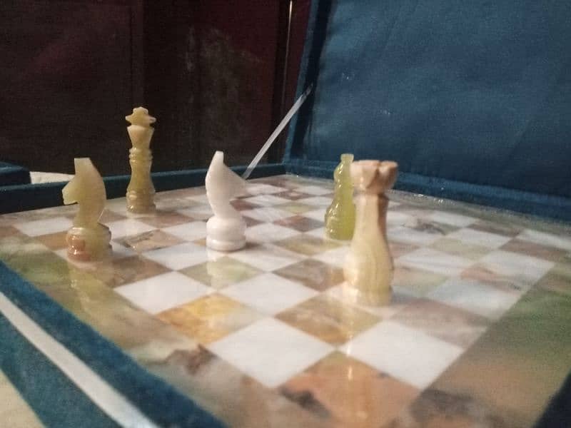 CHESS Game set MARBLE made Handcrafted (size 12x12) Indoor Game 9