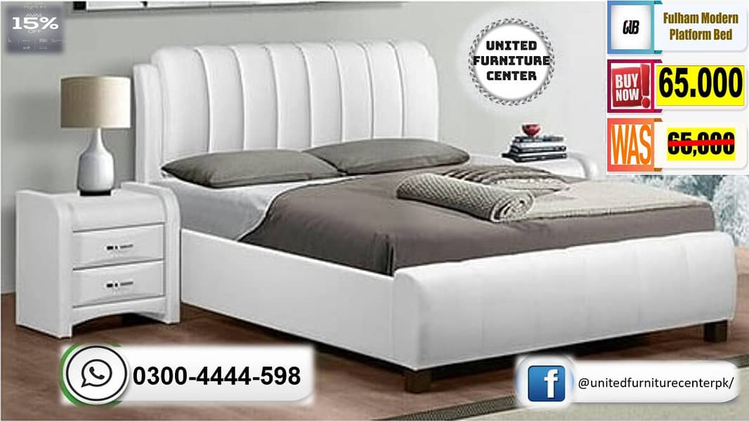 BED SALE  RIGHT IN! AVAIL 15% OFF ON MODERN BED 1