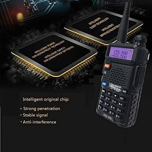 New Walkie talkie UV-5R  3-Band Handheld Two way Wireless Interphone. 4