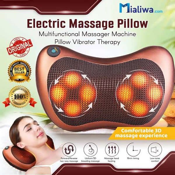 Electrical Heating Kneading Infrared Home Dual Use Massage Pillow 0