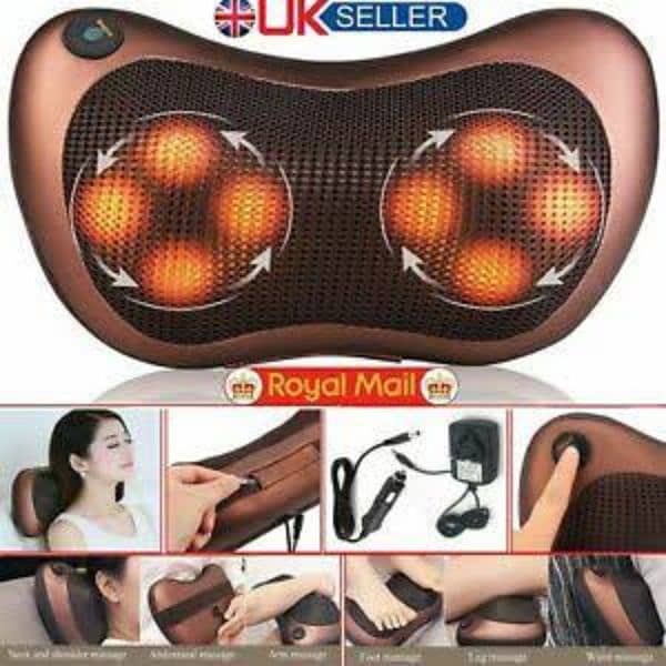 Electrical Heating Kneading Infrared Home Dual Use Massage Pillow 4