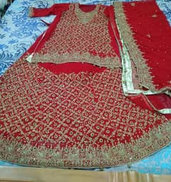 red lehnga in large size