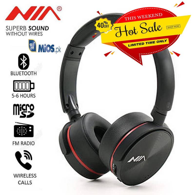 NIA Q6 BLUETOOTH WIRELESS HEADPHONE 0