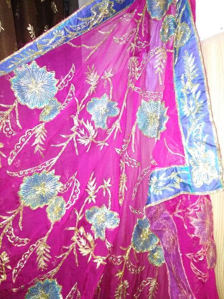 Fully embroidered pure duptta n guff silk stuff shulwar 3