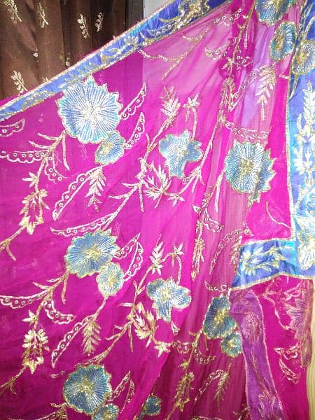 Fully embroidered pure duptta n guff silk stuff shulwar 11