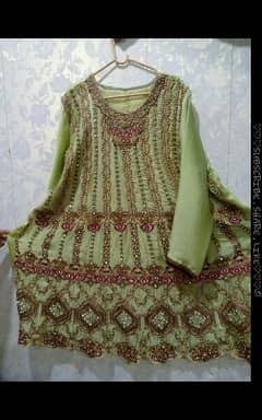 party wear dress in pista color