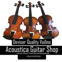 Quality violins collection at Acoustica Guitar Shop