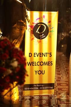 D EVENTS LIGHTS AND PARTY DECORATORS AND CATERING