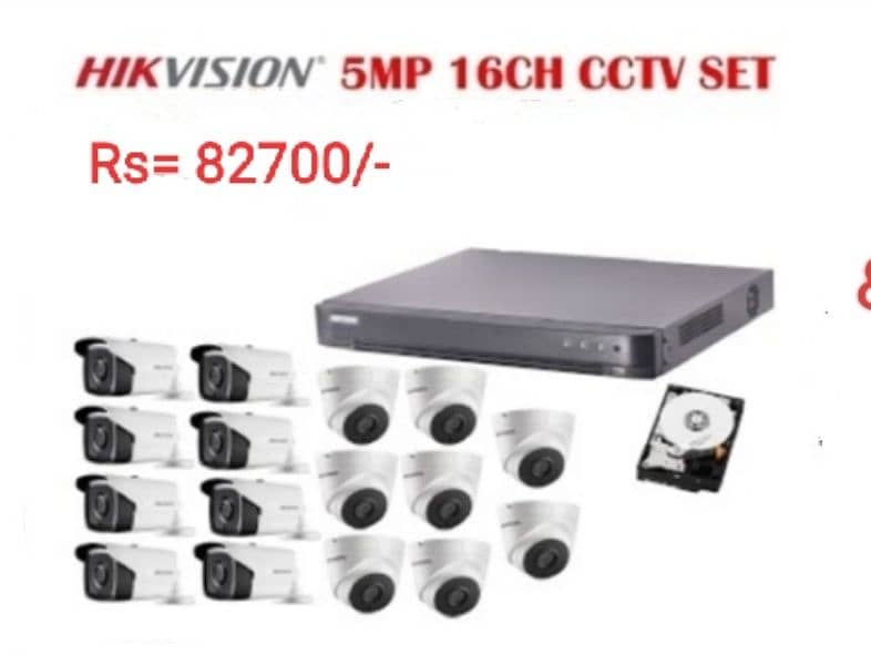 HIKVISON 5MP AHD CAMERA & 16CH 5MP SUPPORT DVR 0