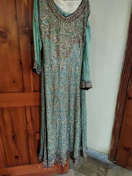 pista green maxi. . . . maxi+kaam wala dupatta+trousers 2