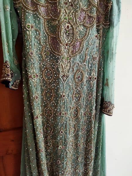 pista green maxi. . . . maxi+kaam wala dupatta+trousers 3