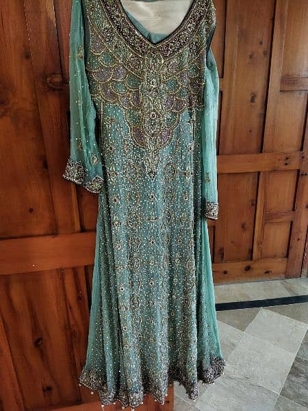 pista green maxi. . . . maxi+kaam wala dupatta+trousers 4