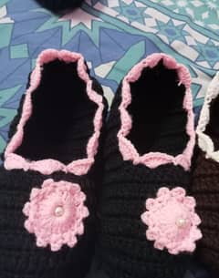 crochet woolen shoes,socks and booties
