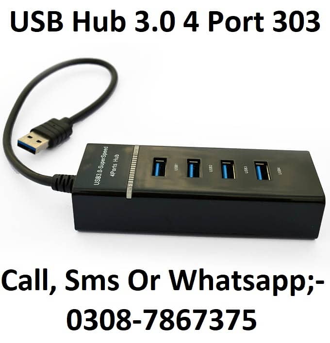 USB Hub 3.0 4 Ports Brand New Home Delivery Available All Over Pakista 0