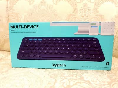 Logitech K380 3 Multi Device Bluetooth Keyboard Elegant Blue Like New