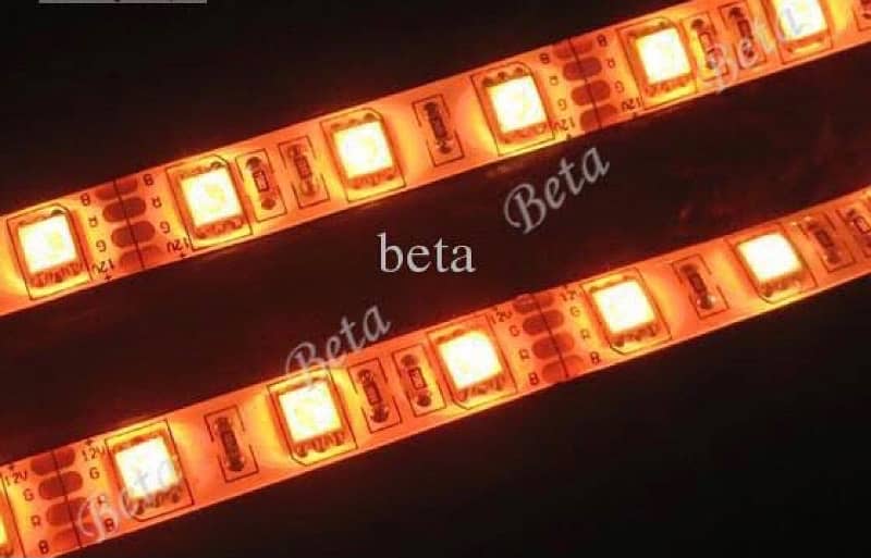 Motorcycle Byke LED 12V Orange Indicator Double Tape Strip 1