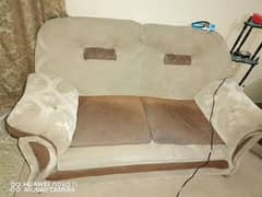 7 seater sofa set velet golden brown