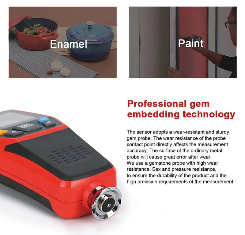 UNI-T UT343D Thickness Gauge Digital Coating used by Pakwheel  Gauge M 16