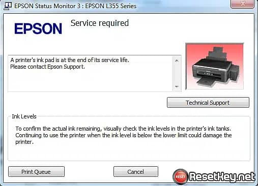Epson L3110 Series , L380 , L383 , L385 , L485 InkPad Resetter 1